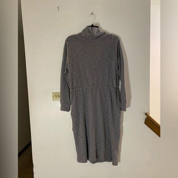 NWT Caslon grey midi sweater dress size small 79% cotton - Picture 5 of 8